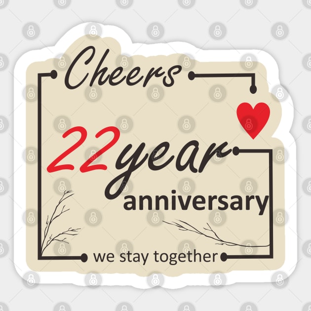 22 Year anniversary Sticker by ezhar.v.b